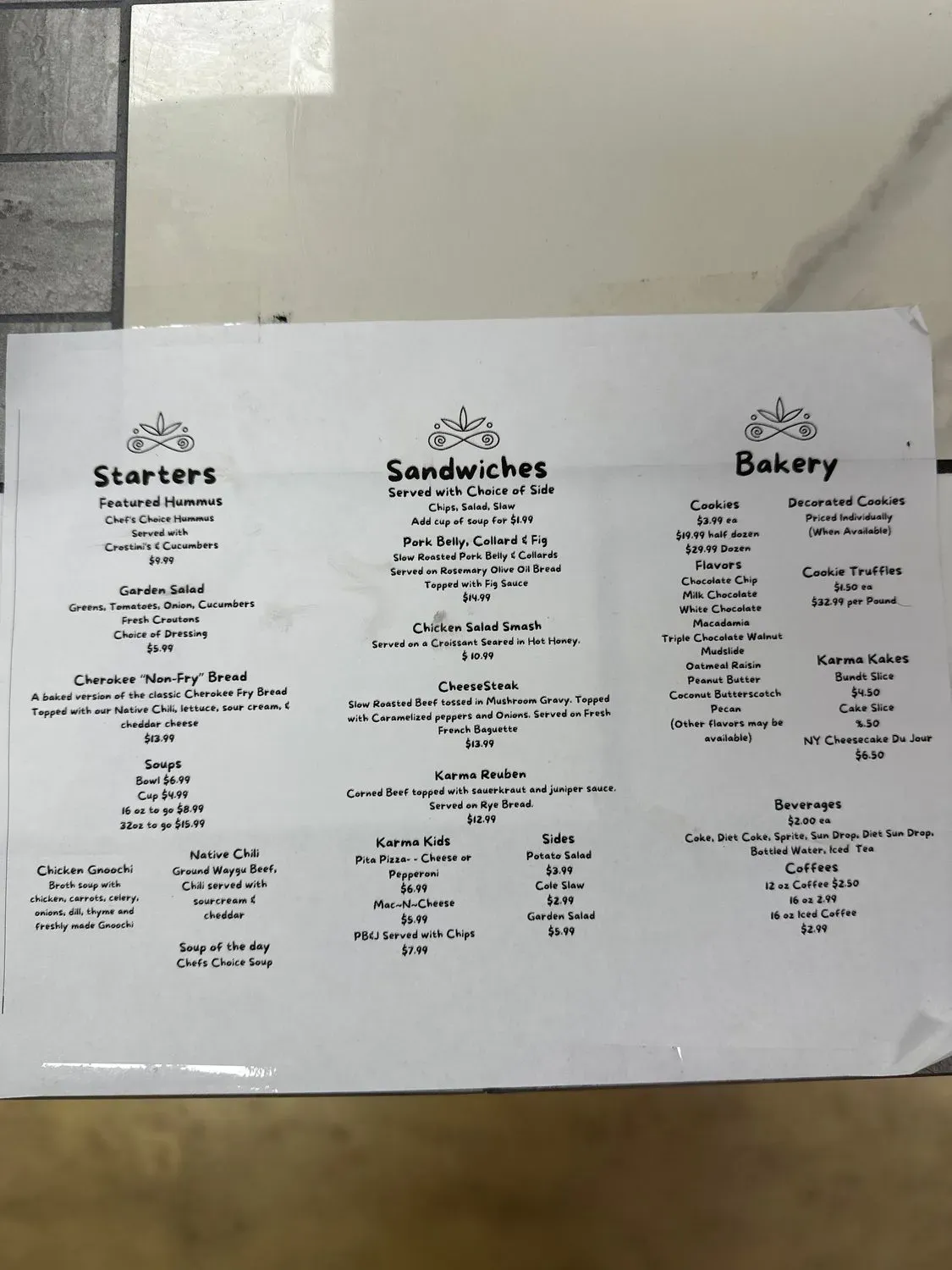 Menu 1