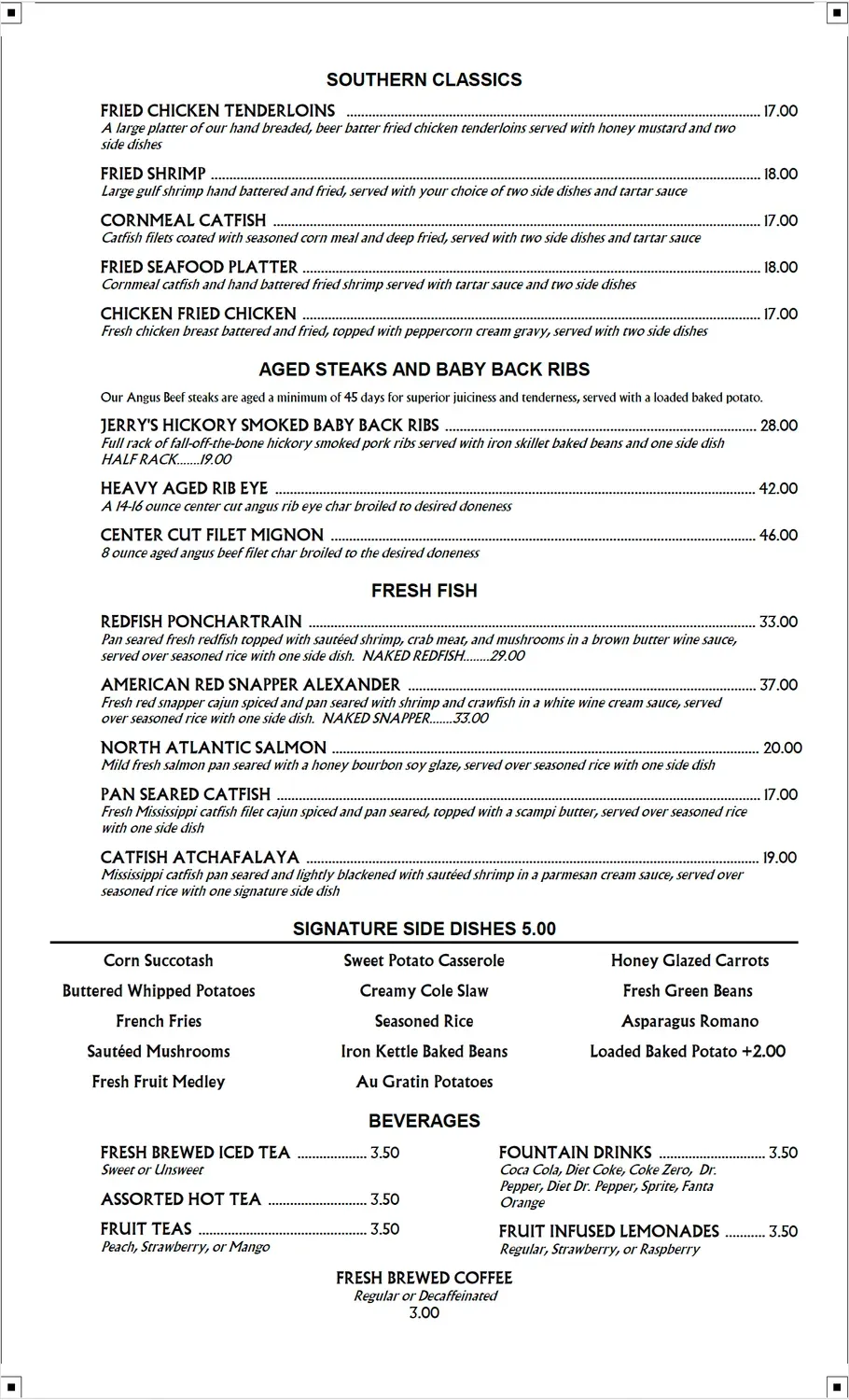 Riverside Grille Menu - Updated September 2025