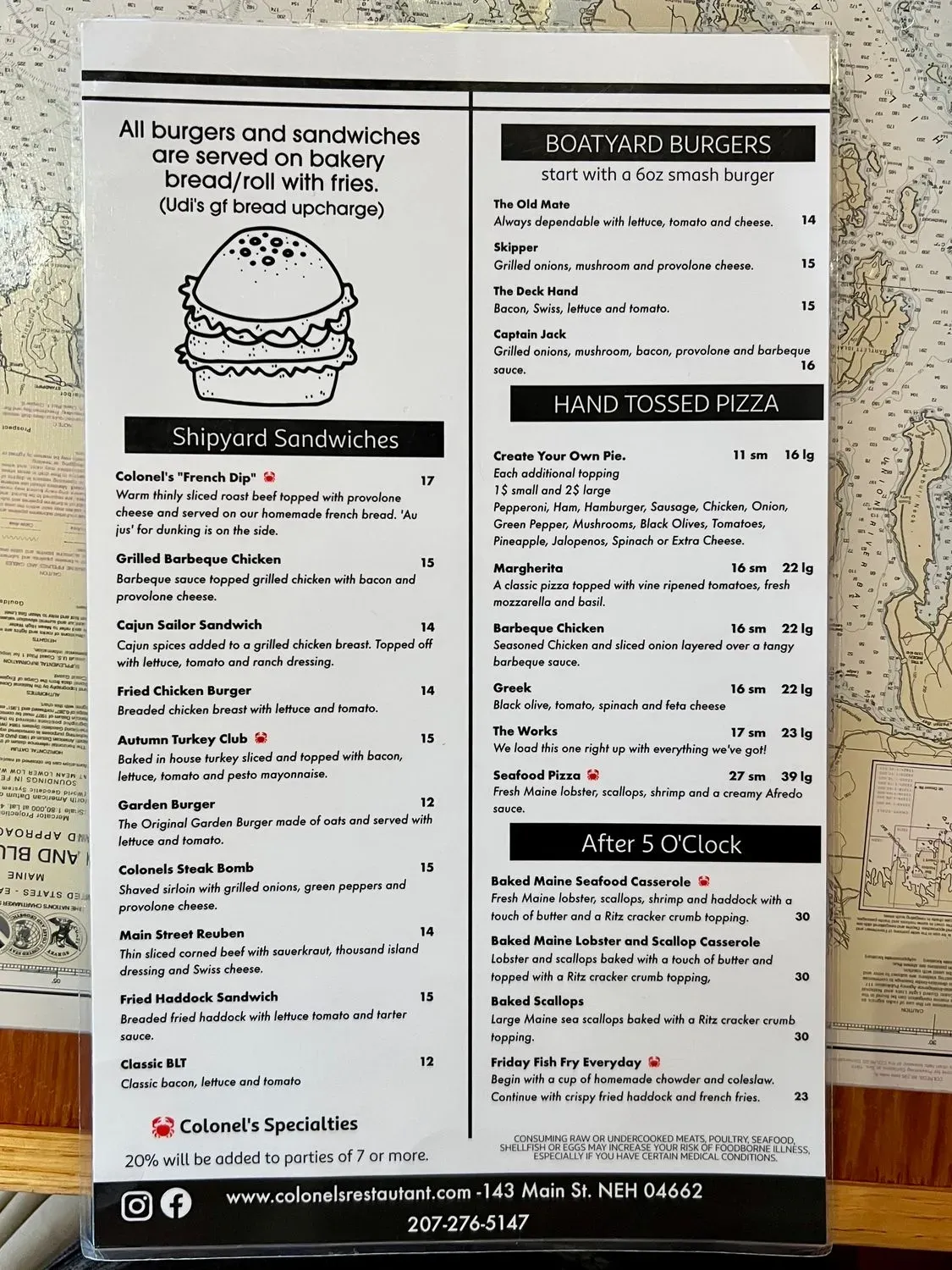 Colonel's Restaurant and Bakery Menu - Updated October 2025