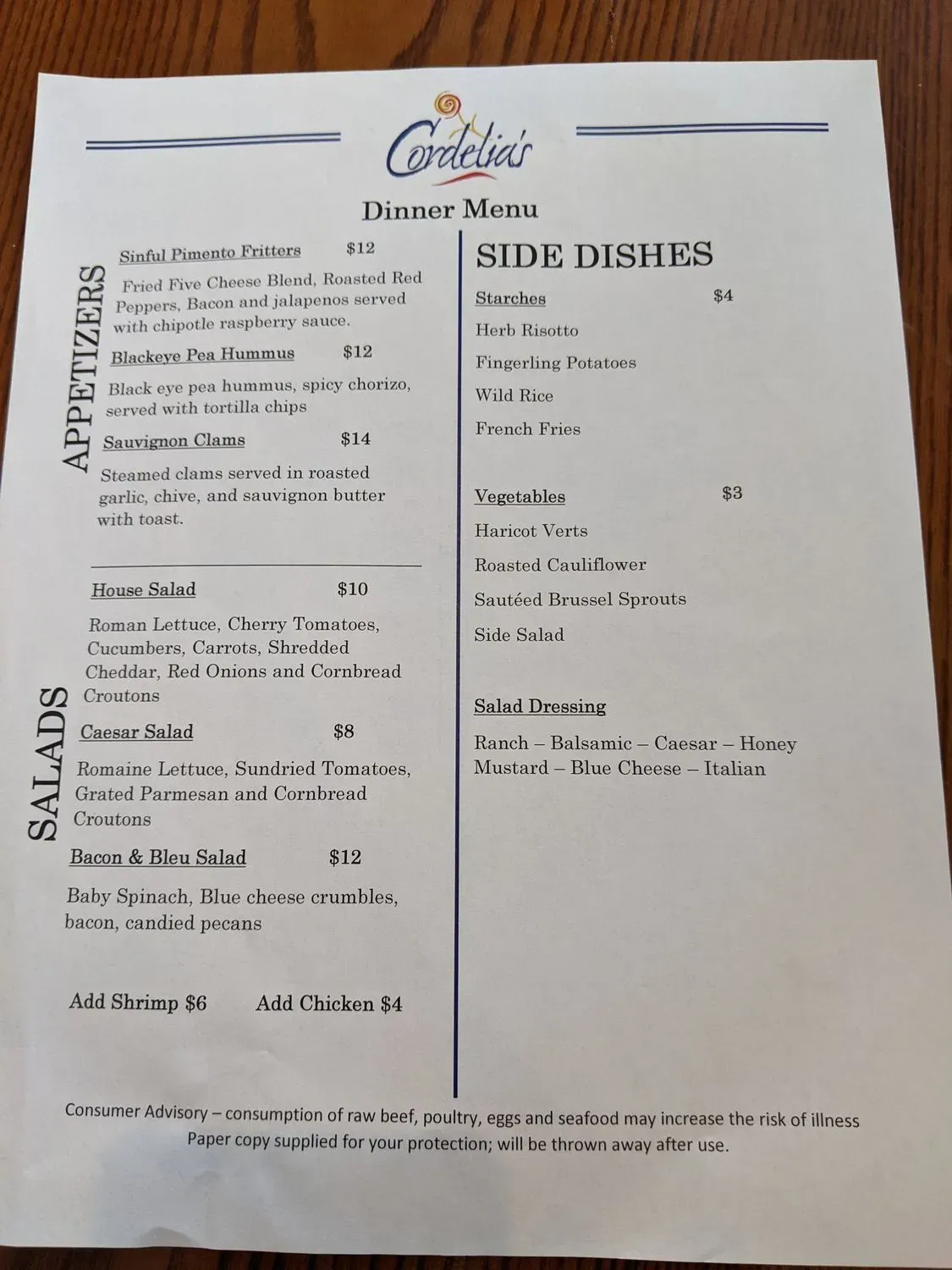 Menu 1