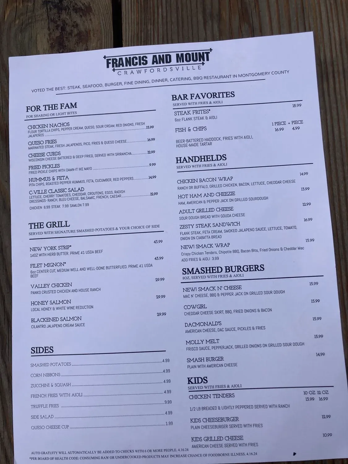 Menu 1