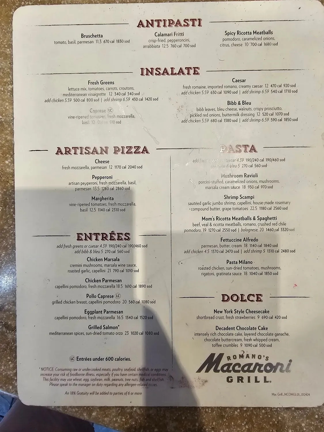 Menu 5