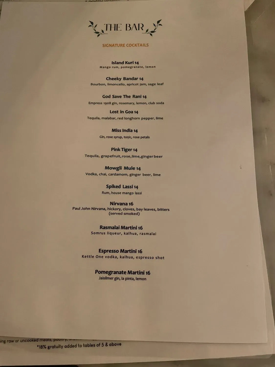 Menu 5