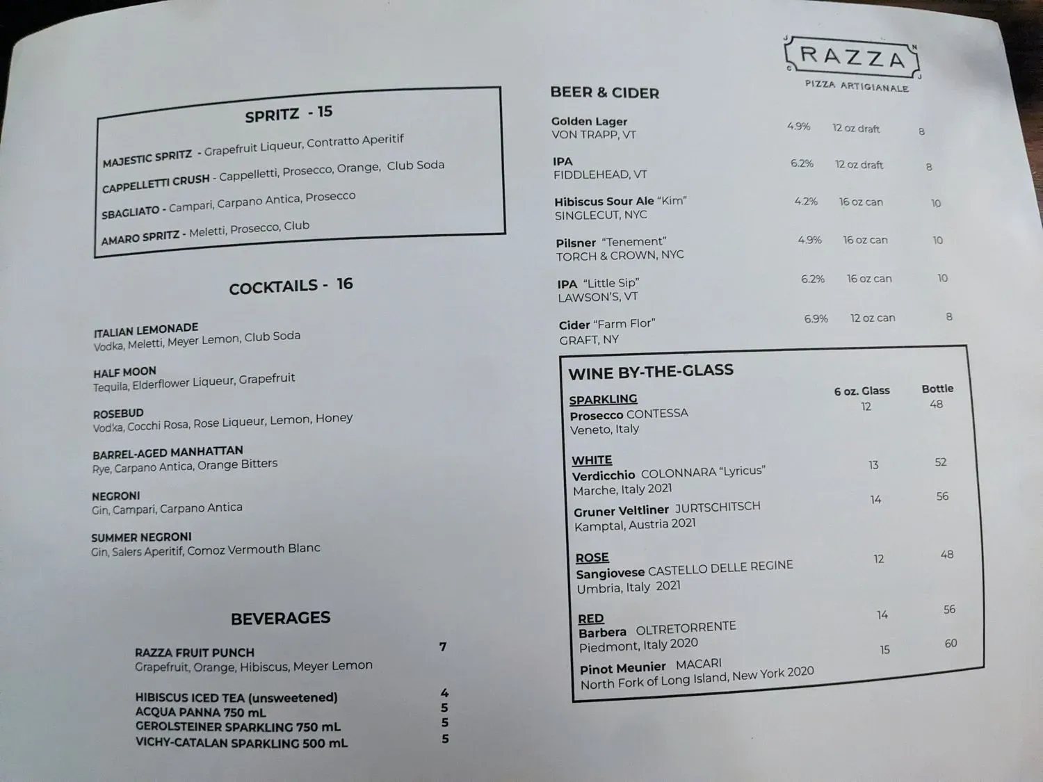 Menu 6