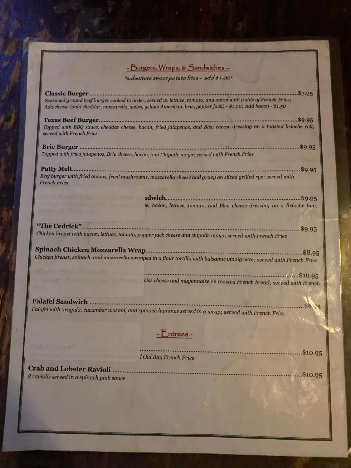 Menu 1