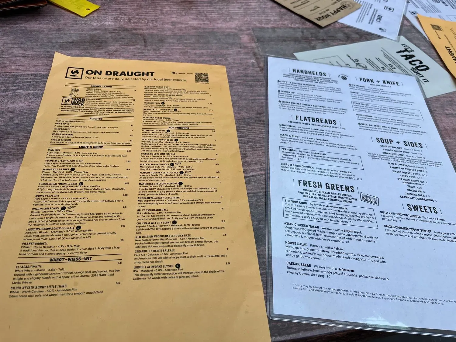 World of Beer Menu - Updated October 2025