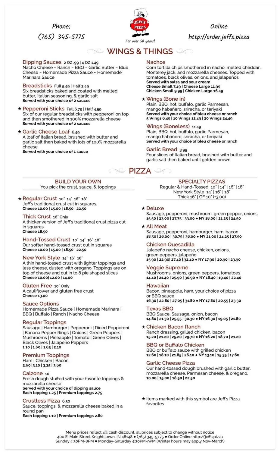 Menu 1