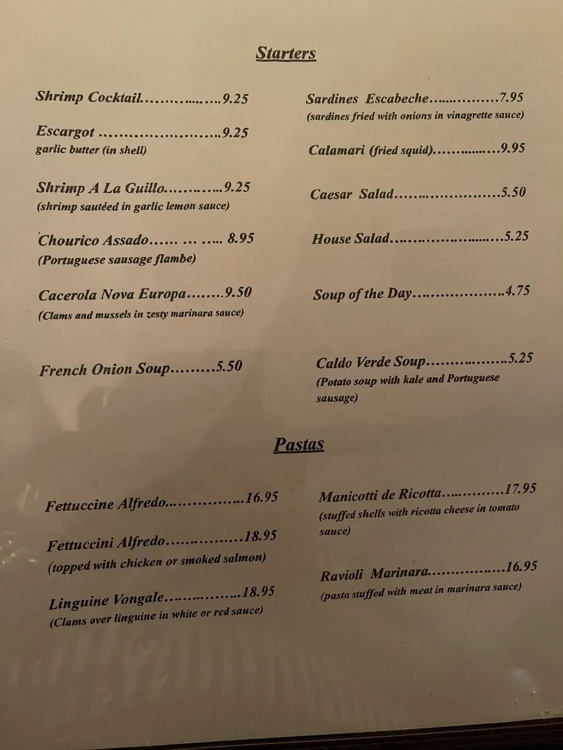 Menu 1