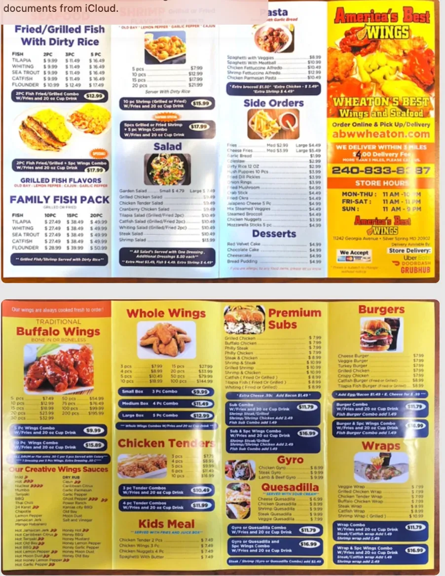 Menu 1