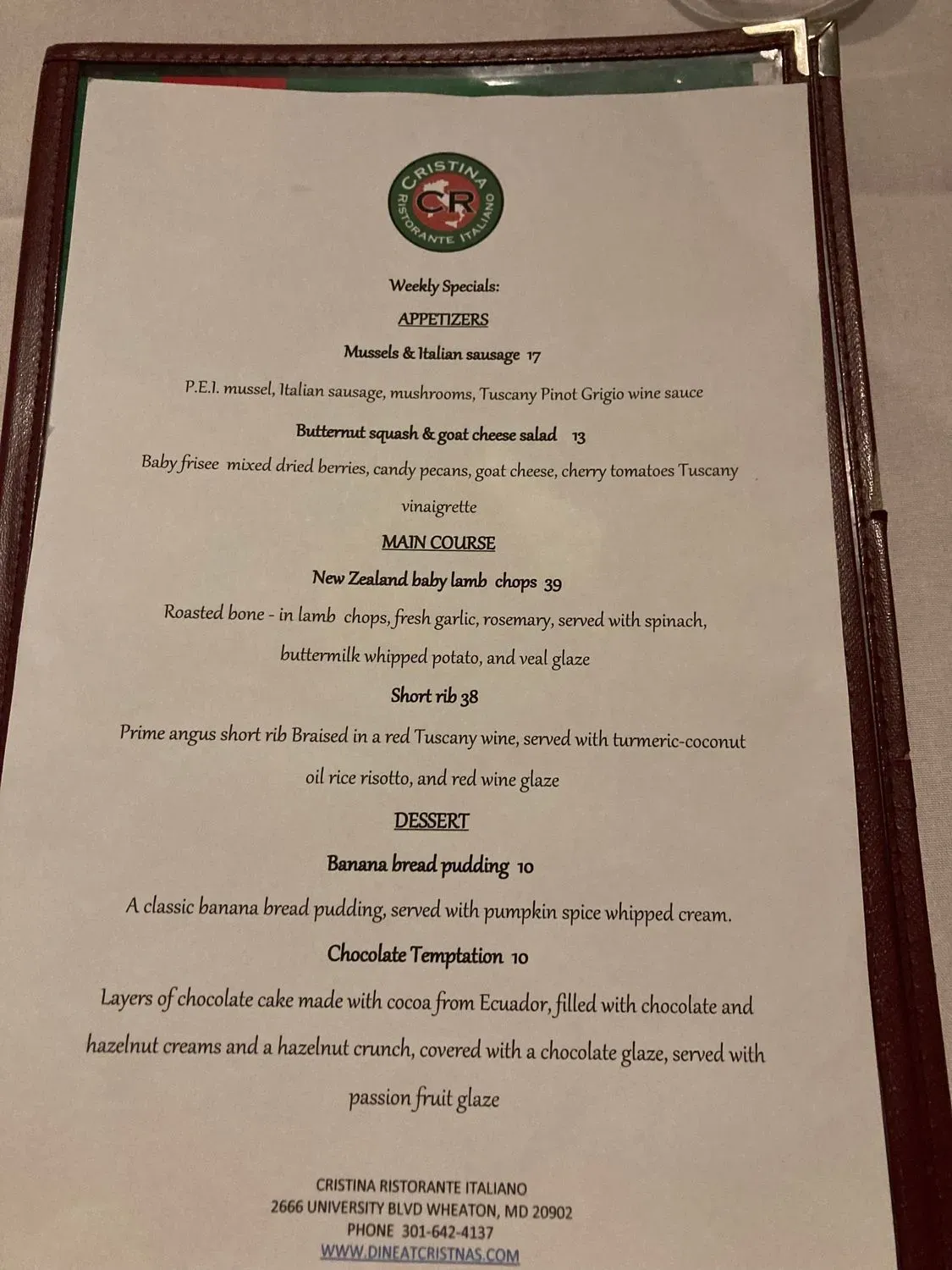 Menu 5