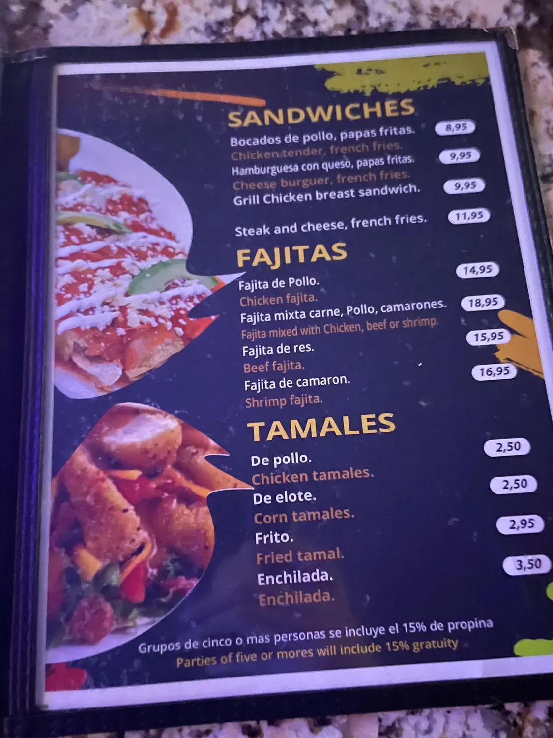 Menu 5