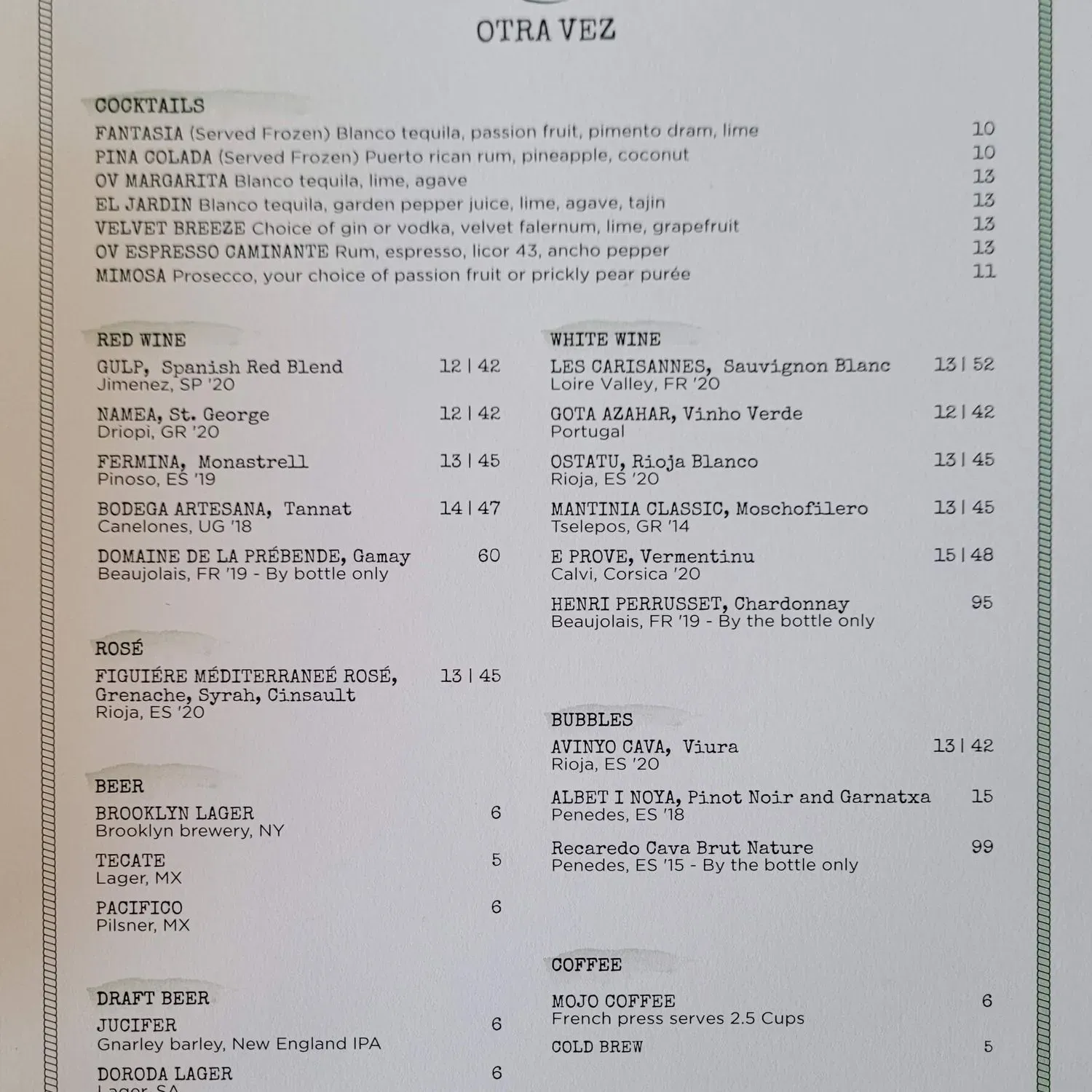 Menu 1