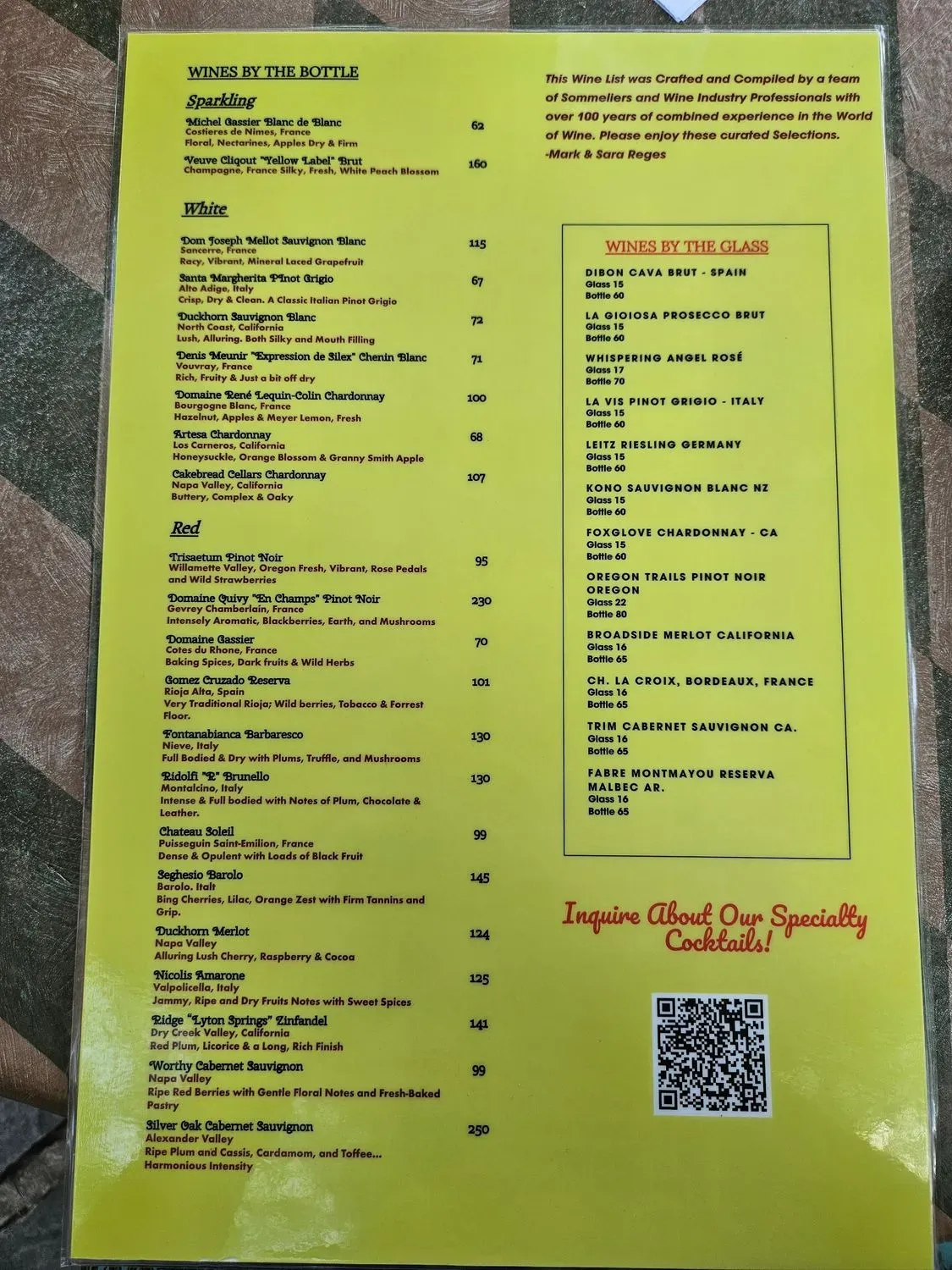 Menu 1