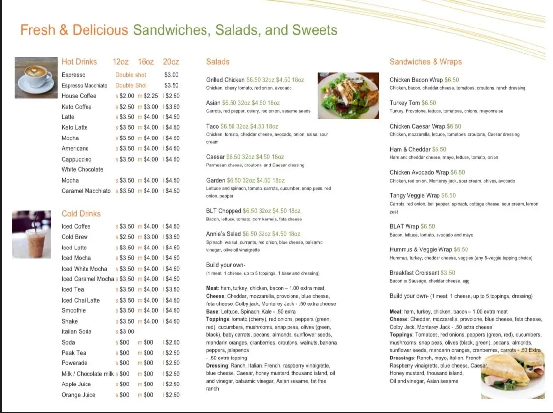 Downtown Grounds Menu - Updated October 2025
