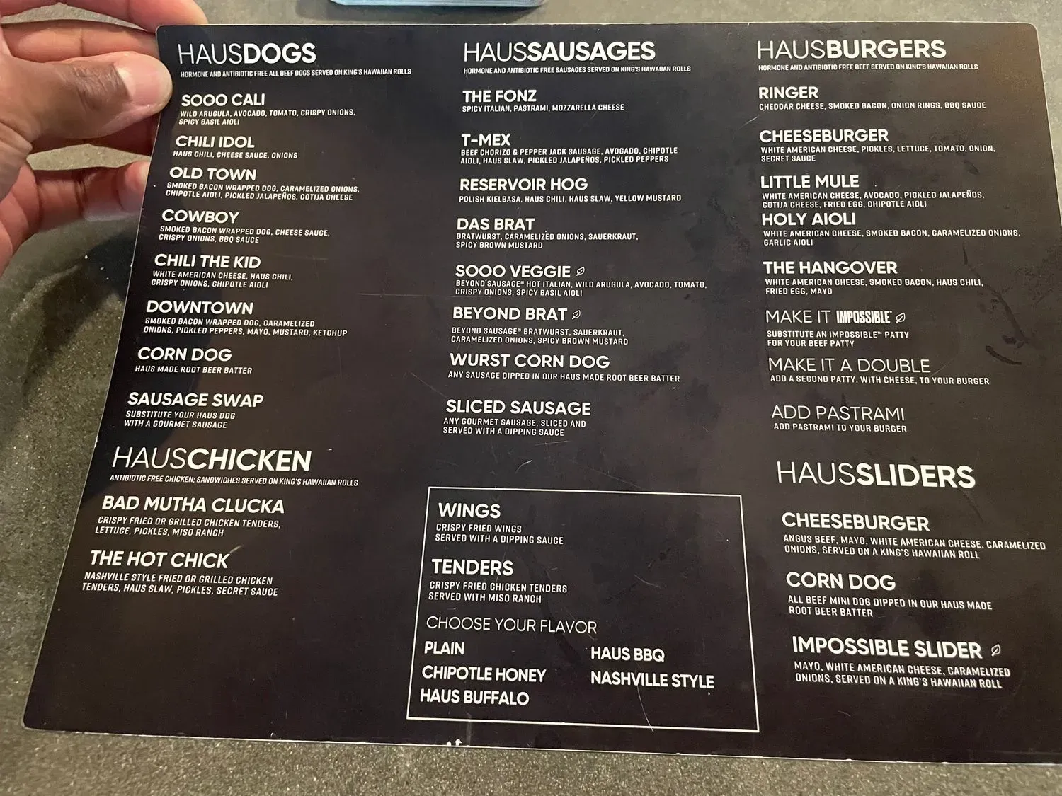 Menu 1