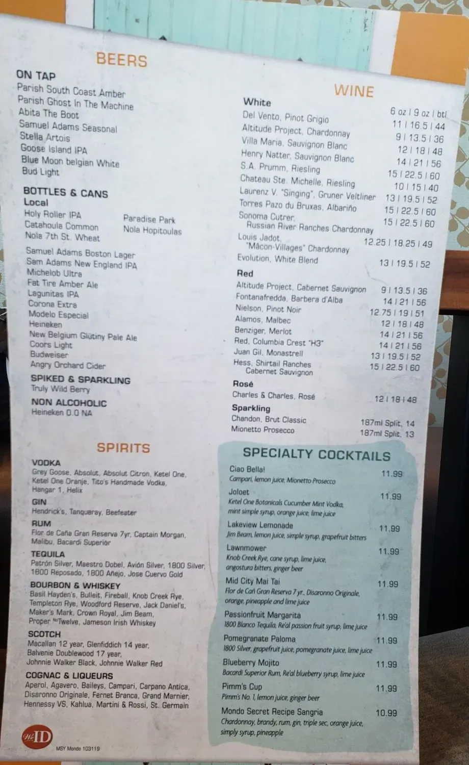 Menu 4