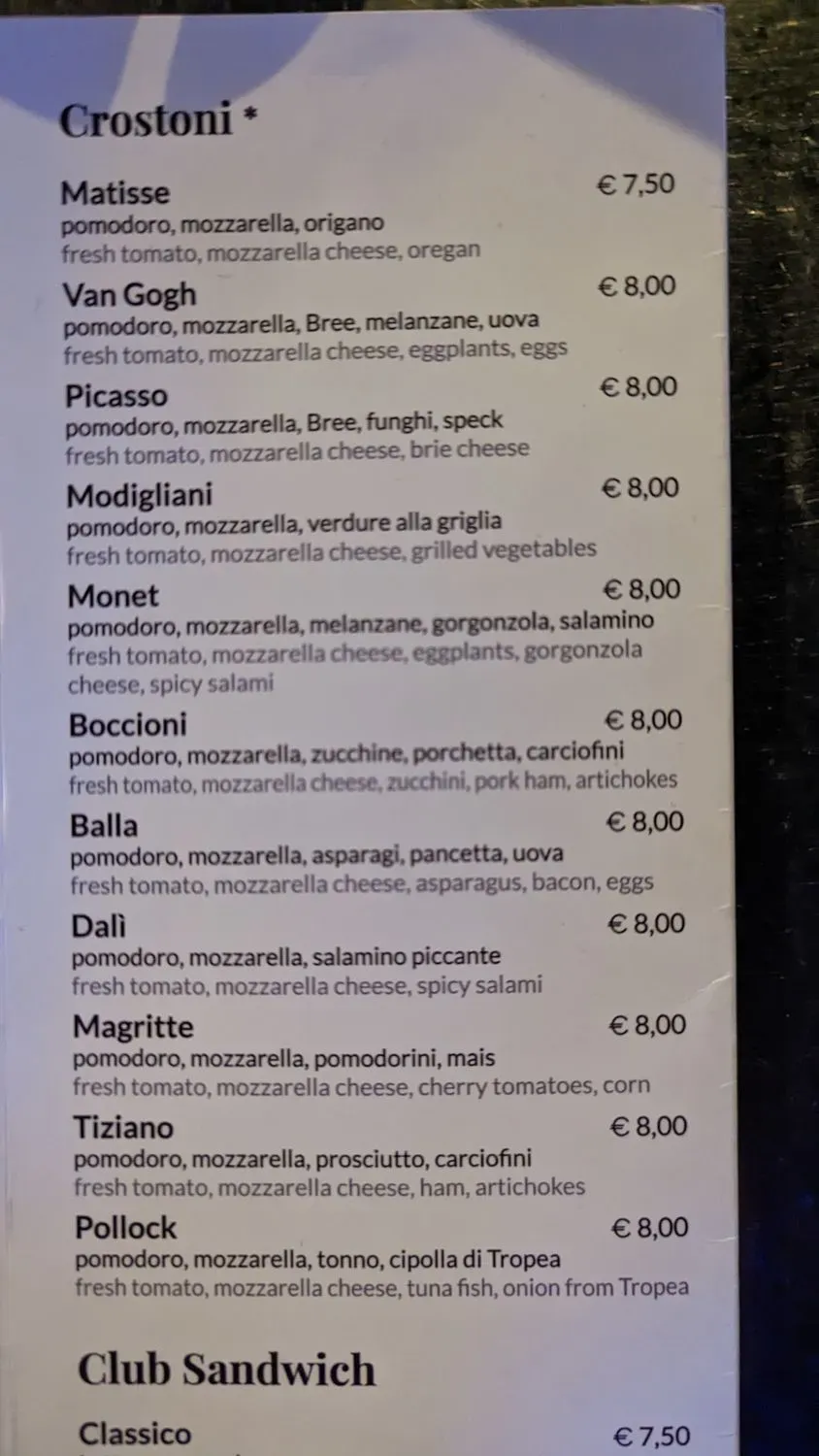 Menu 2