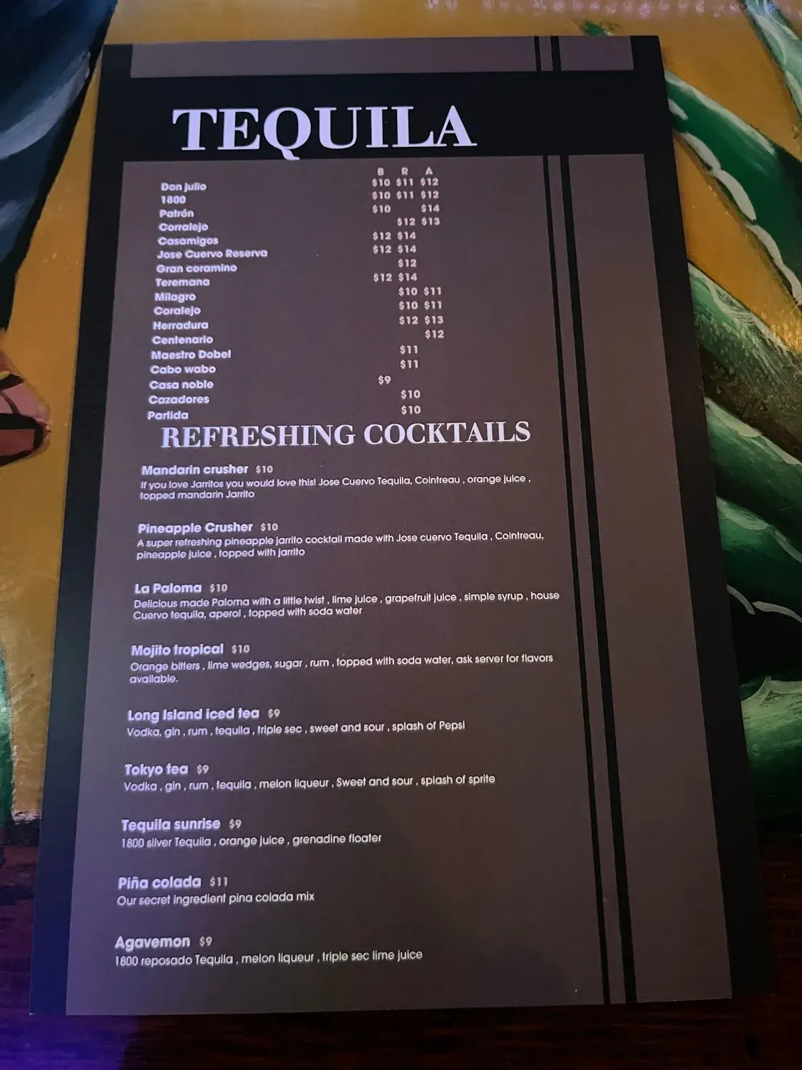 Menu 5