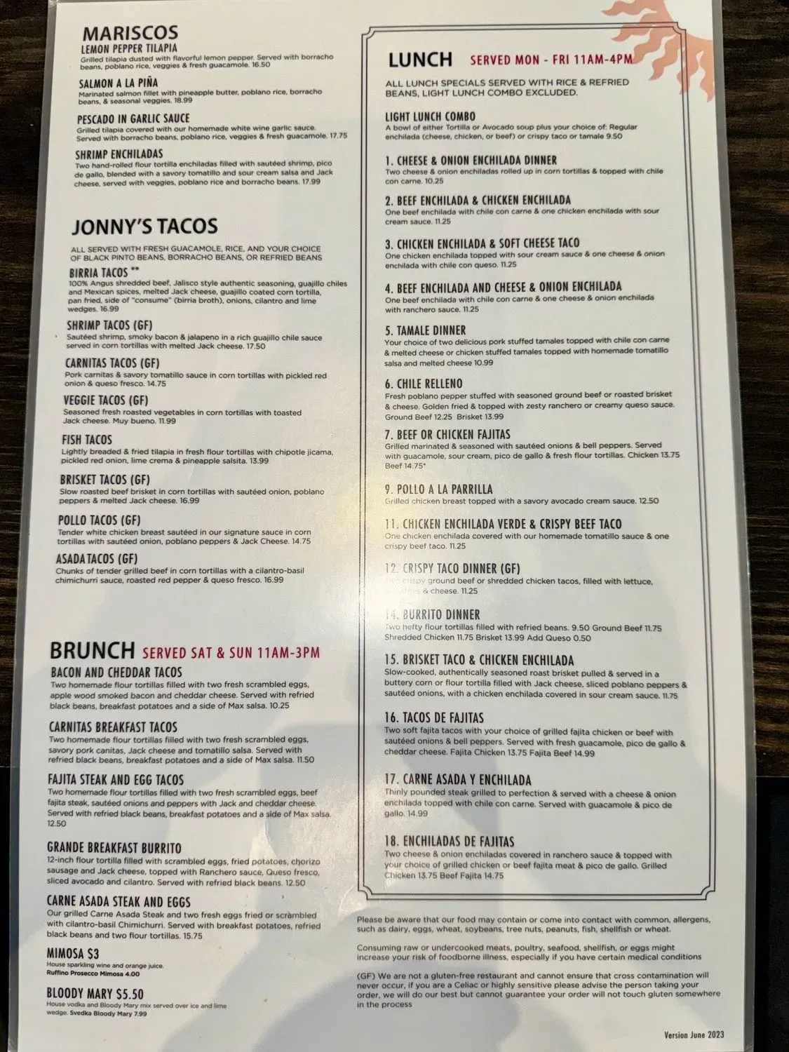 Menu 1