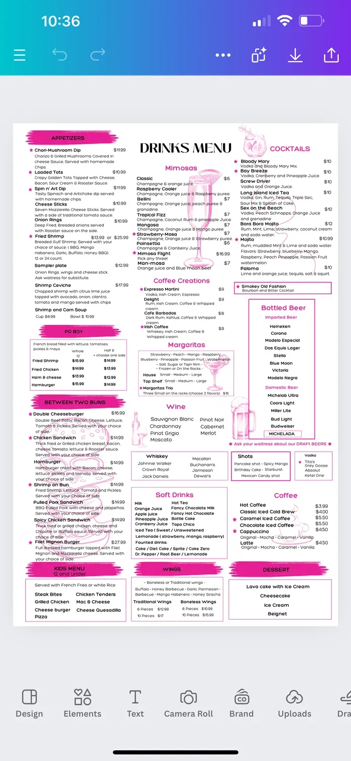 Menu 1