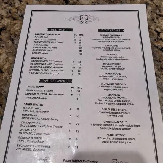 Menu 2