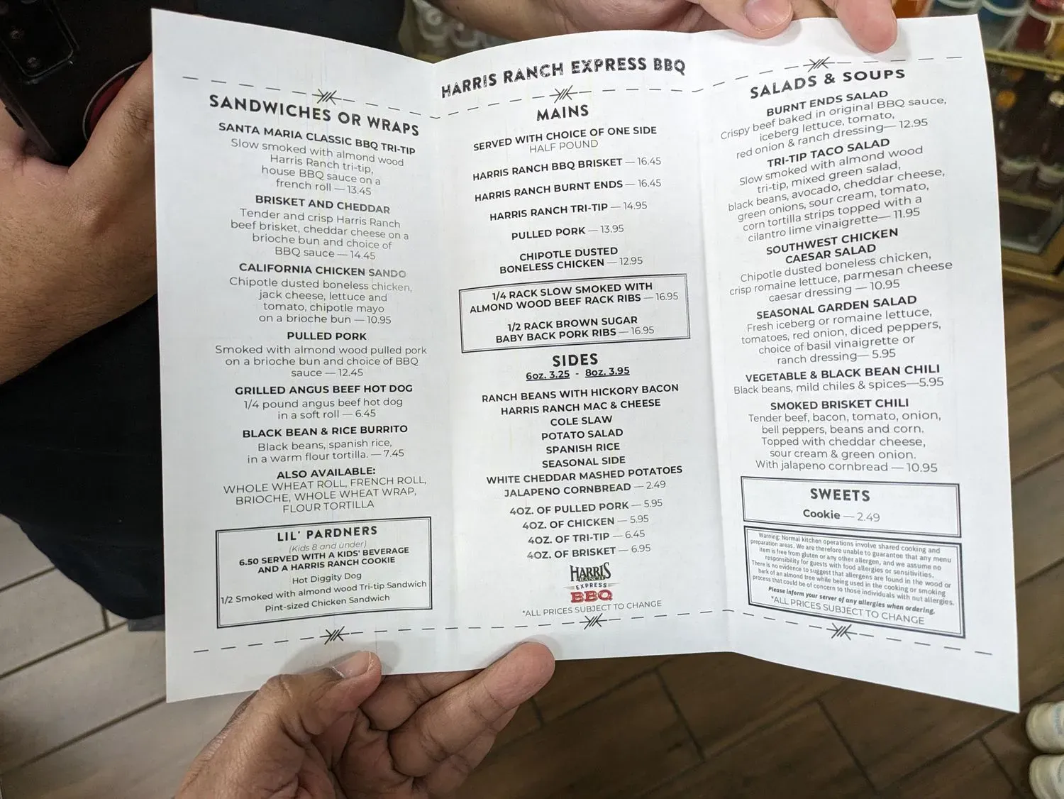 Harris BBQ Coalinga Menu - Updated October 2025
