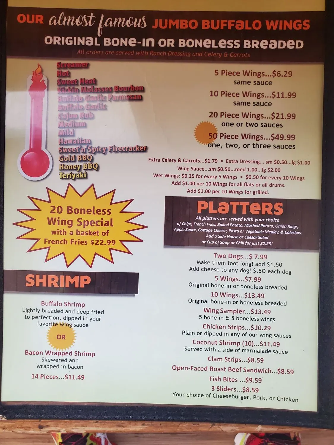 Dogs 'R' Us Menu - Updated October 2025