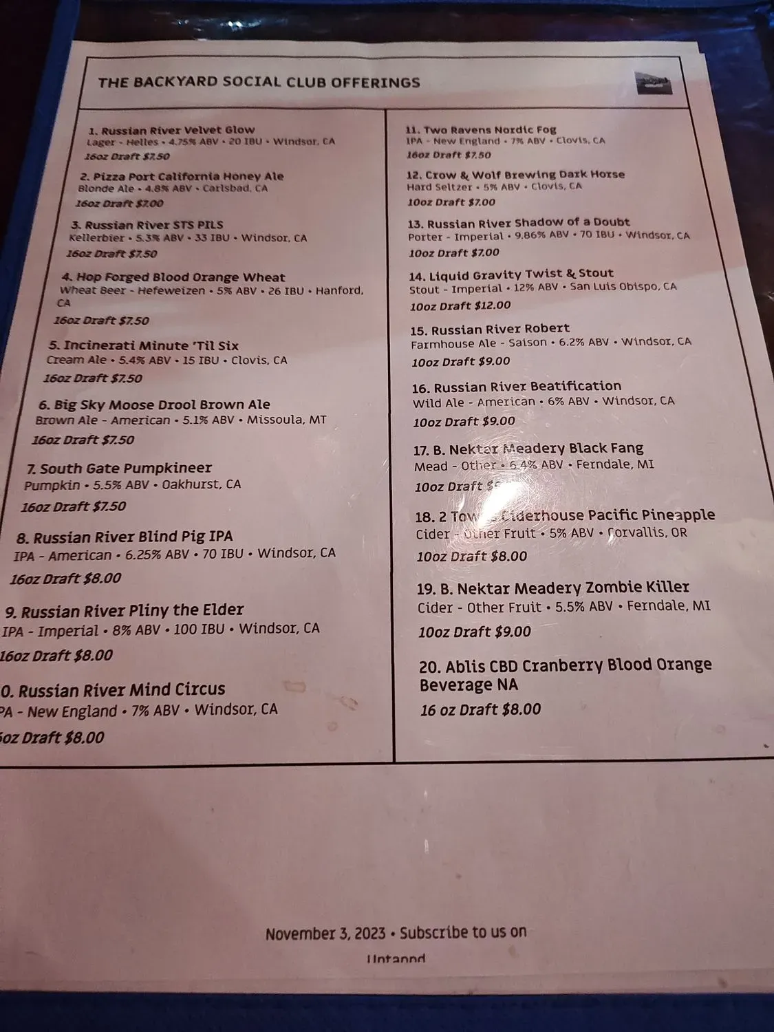 Menu 3