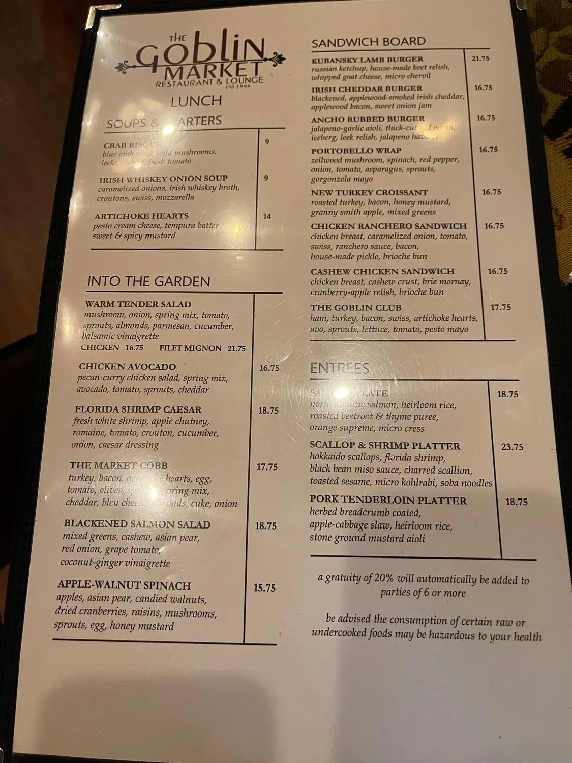 Menu 1