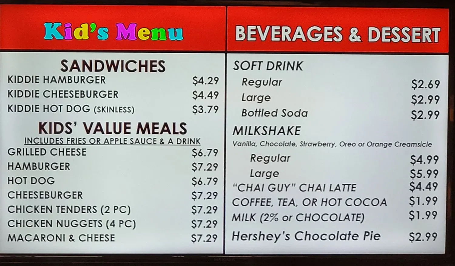 Menu 1