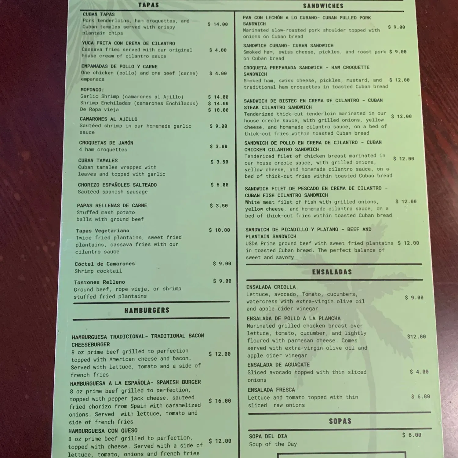 Menu 1