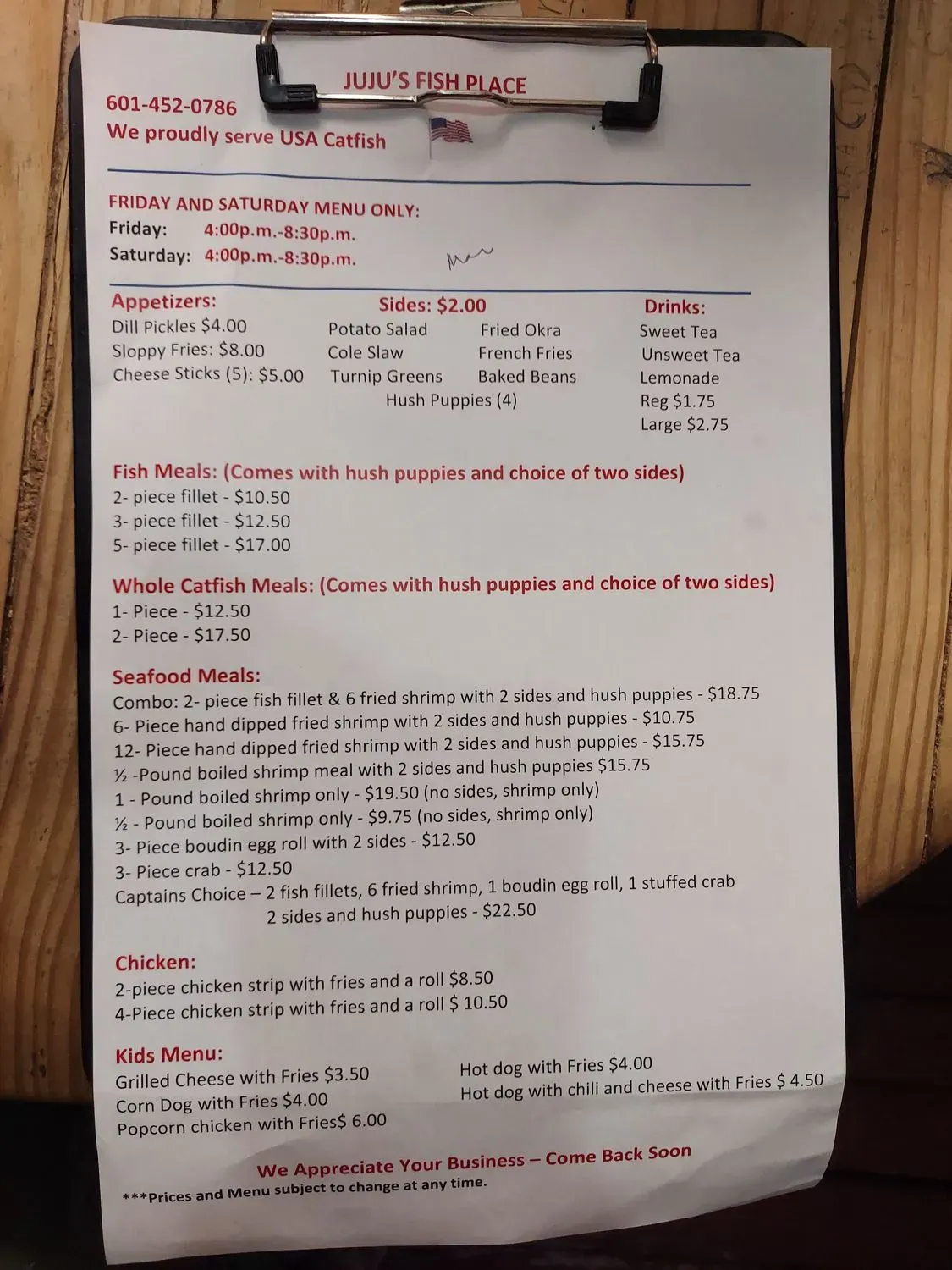 Menu 1