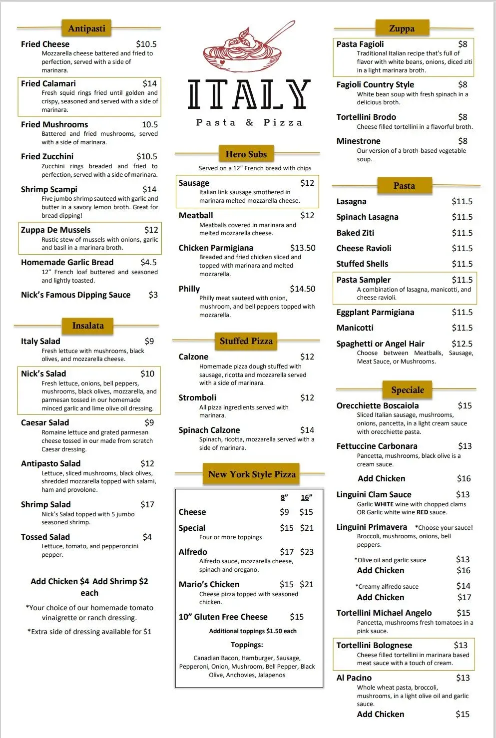 Menu 1