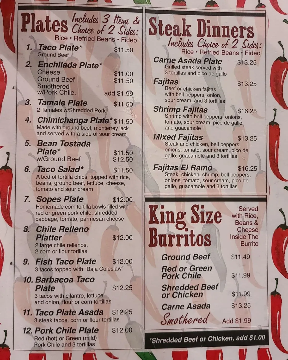 El Ramo Restaurant Menu - Updated October 2025