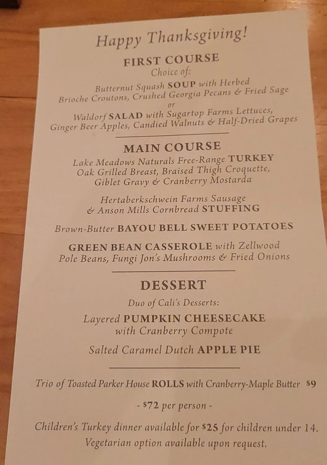 Menu 1