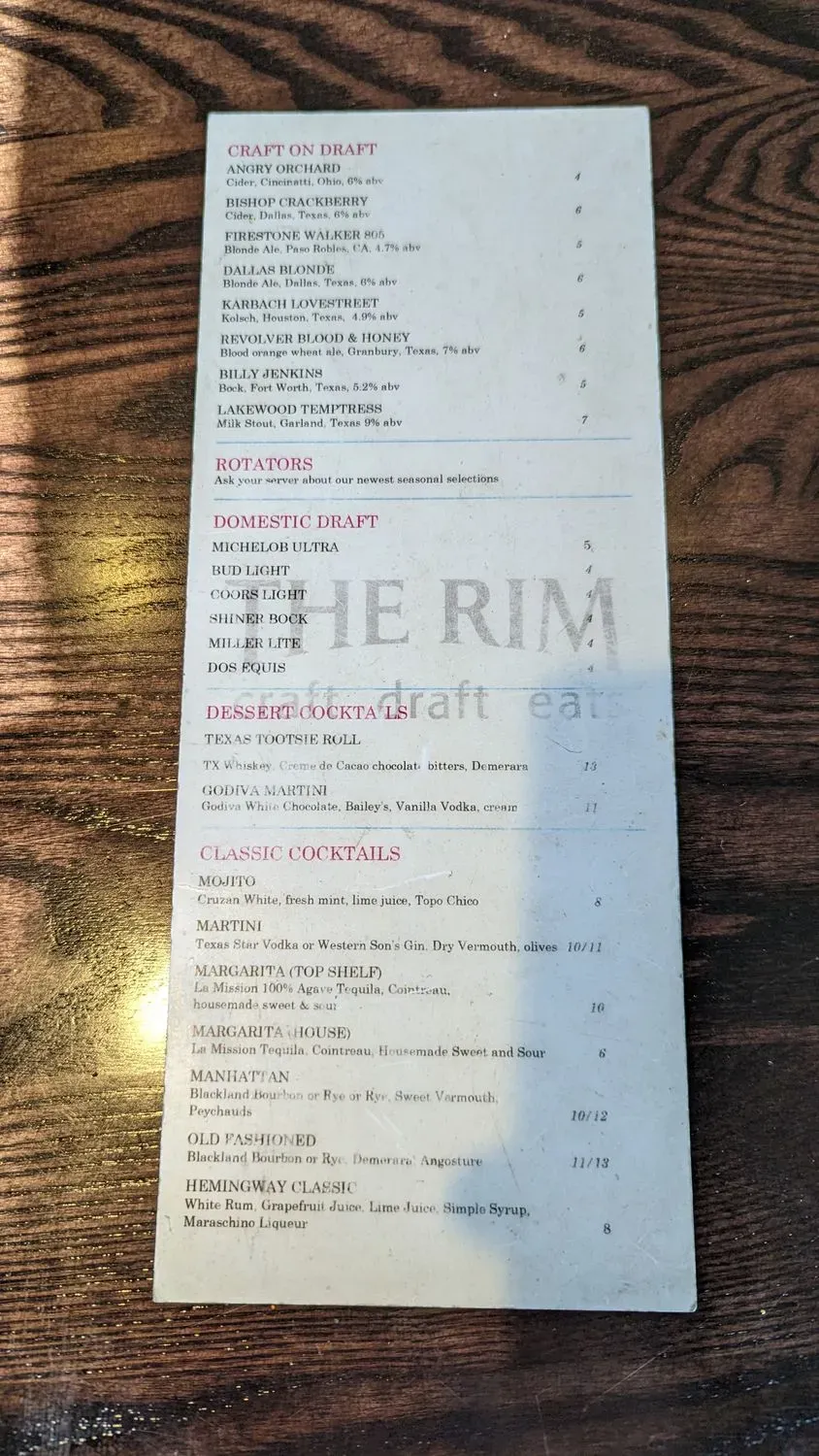 Menu 6