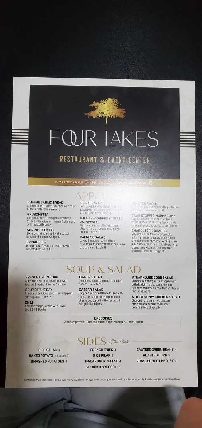 Four Lakes Restaurant Menu - Updated October 2025