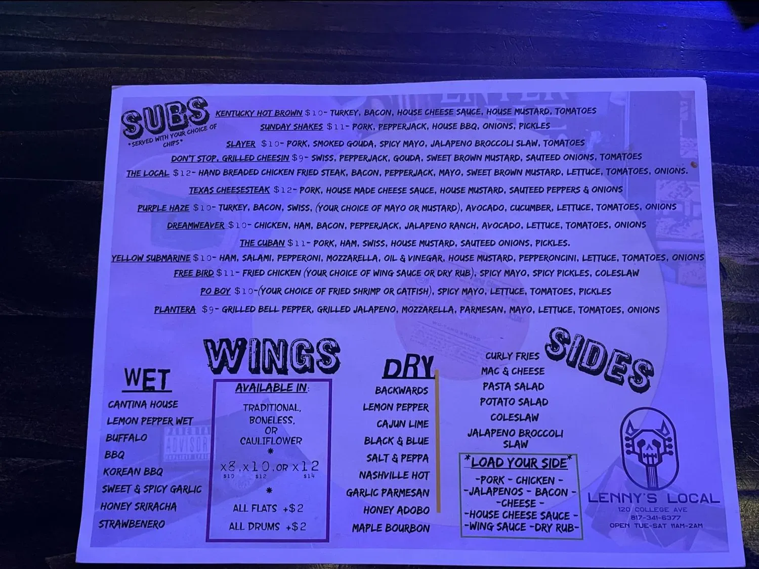 Menu 1