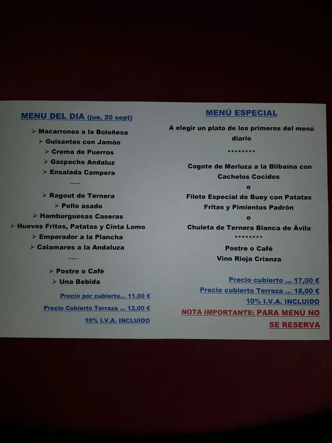 Menu 6