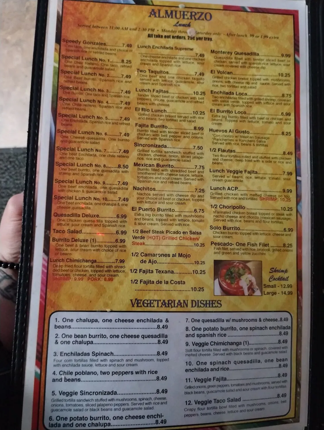 El Rio Mexican Restaurant Menu - Updated October 2025