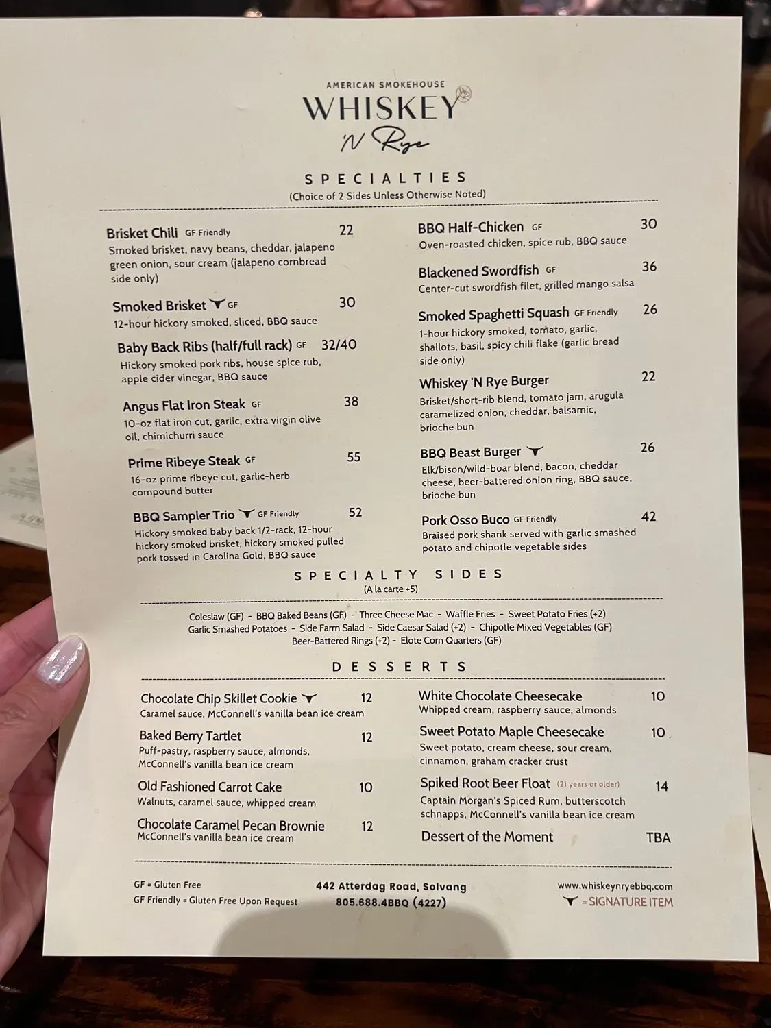 Whiskey 'N Rye Smokehouse Menu - Updated October 2025
