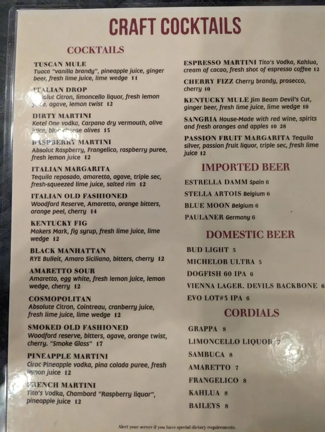 Menu 1