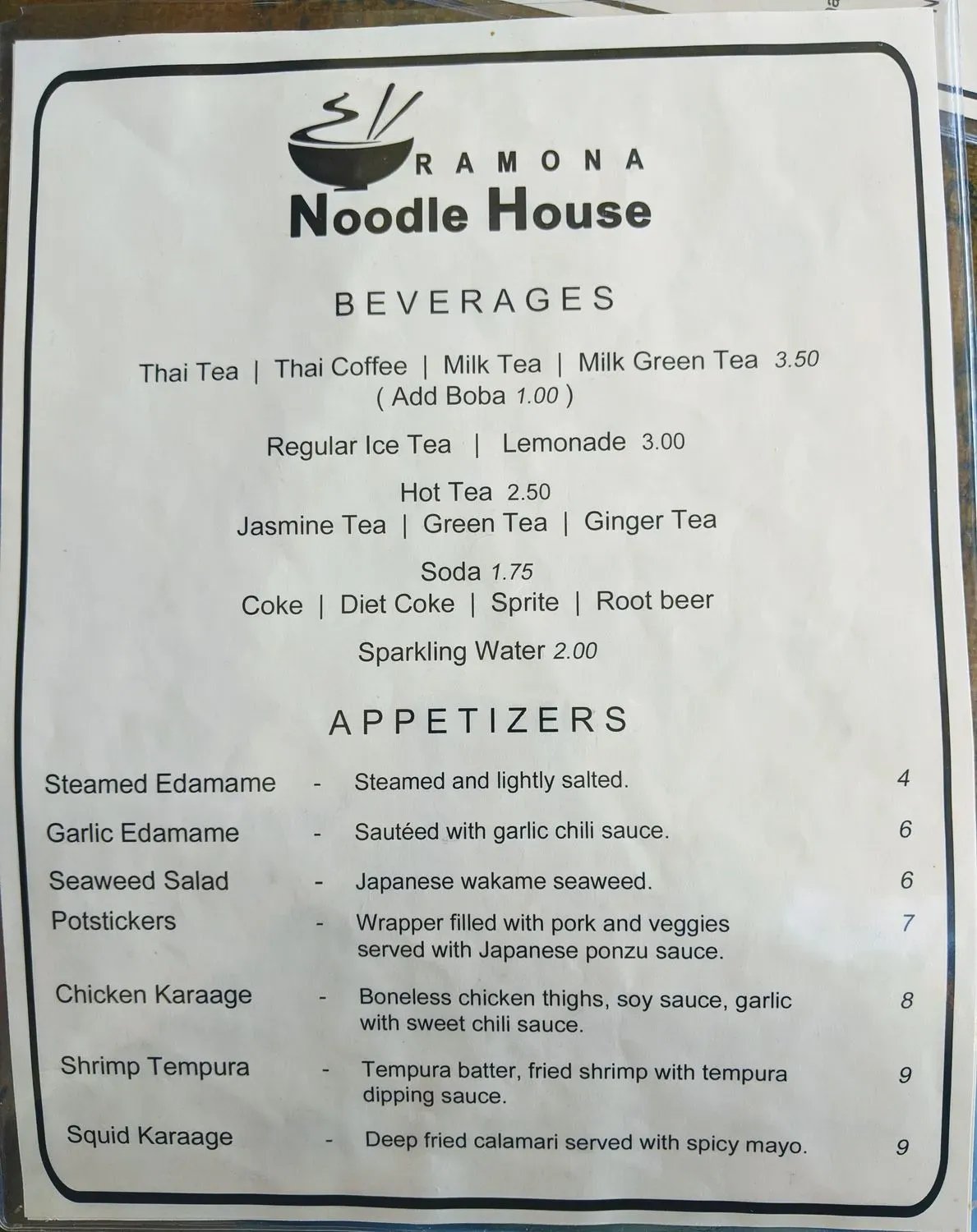 Menu 5