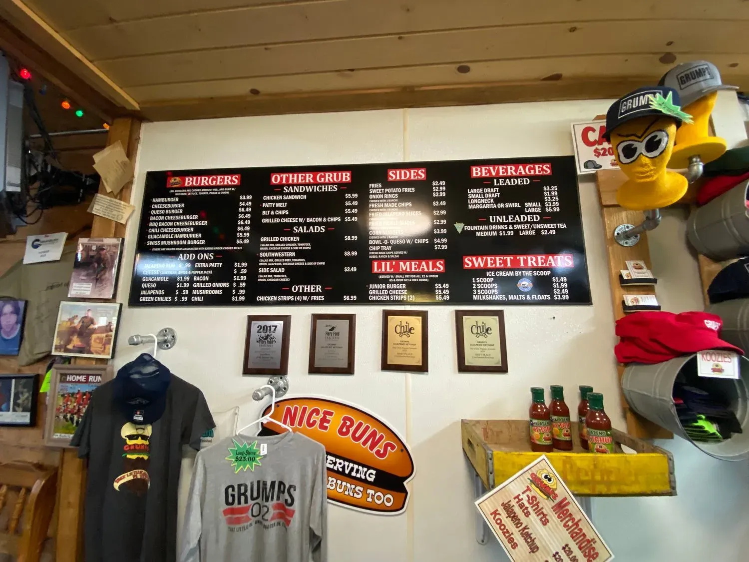 Grumps Burgers Menu - Updated October 2025