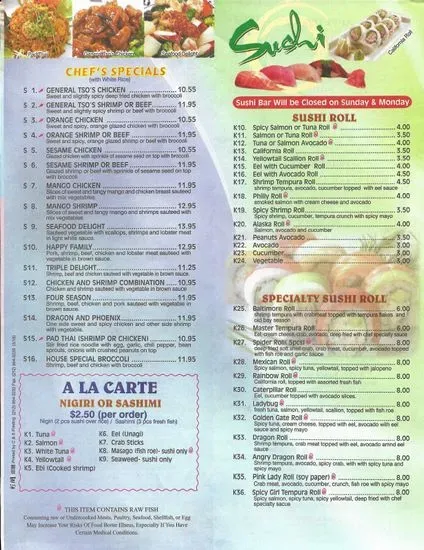 Menu 6