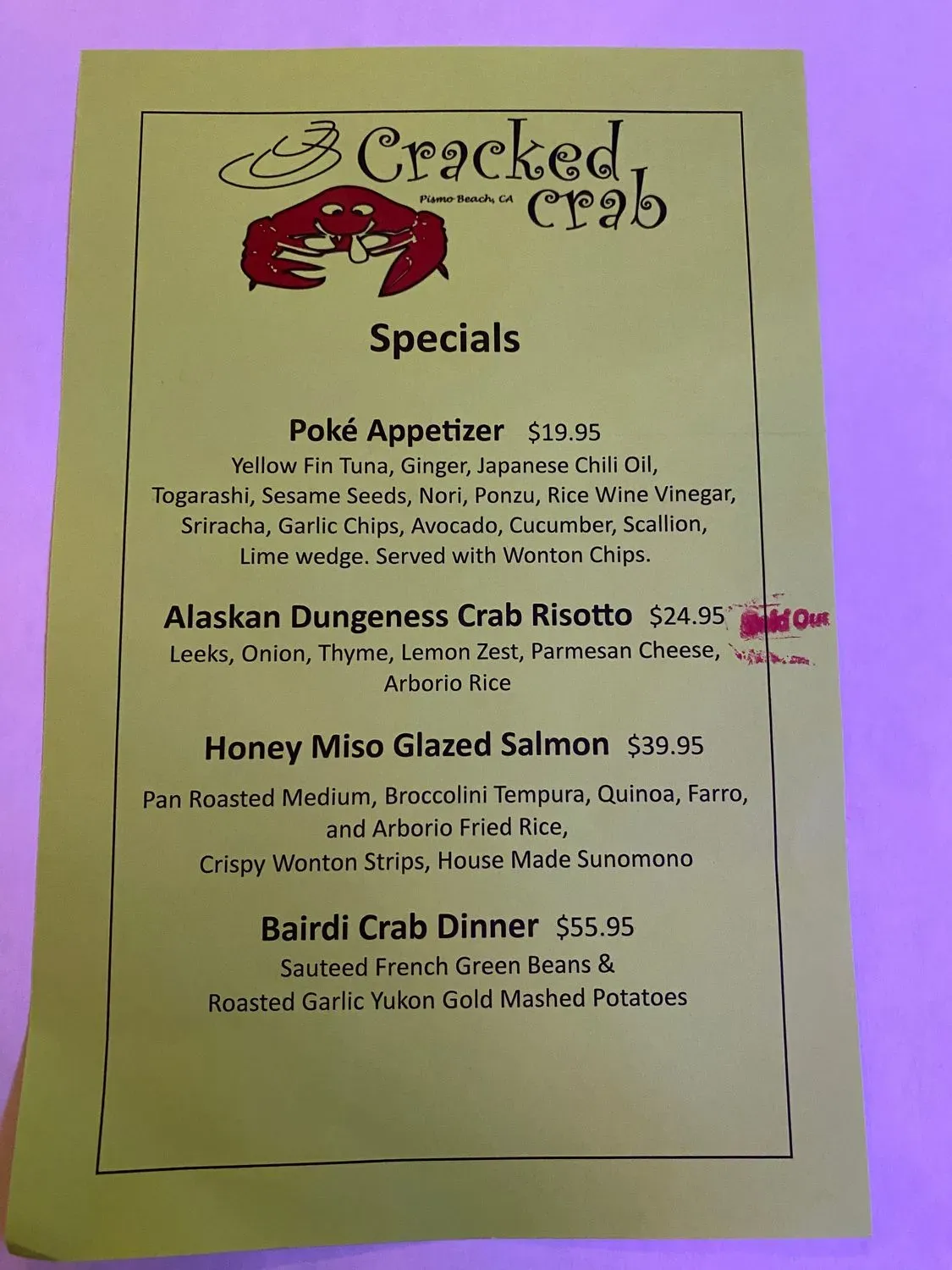 Menu 1