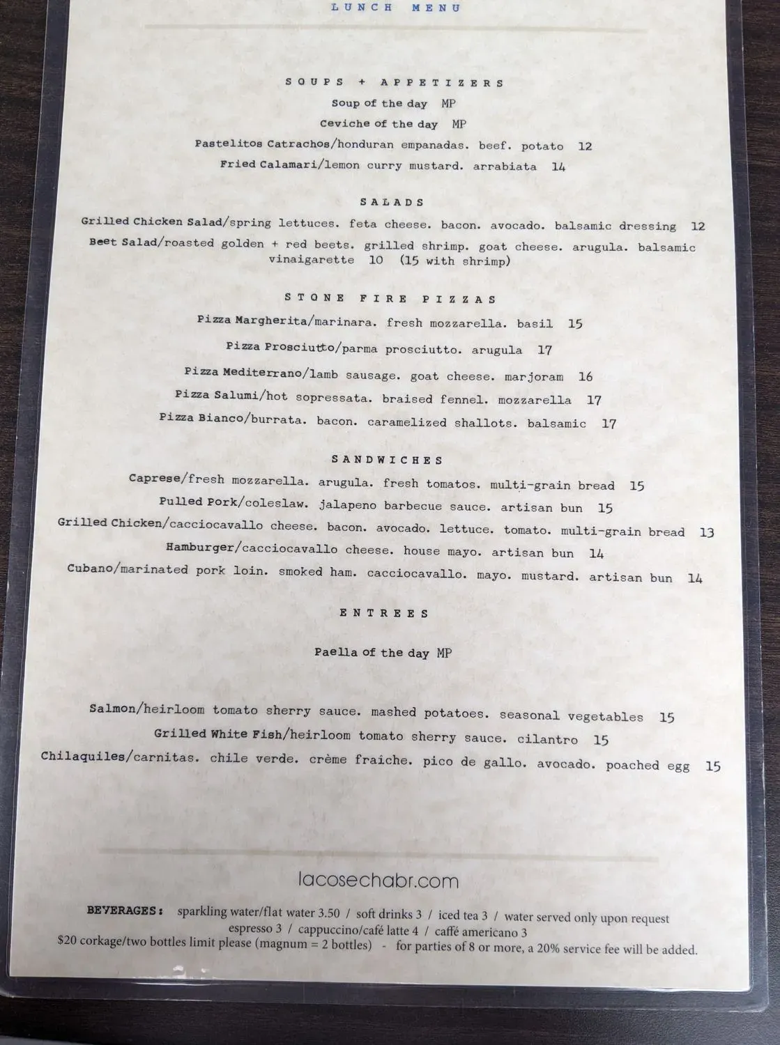 Menu 2