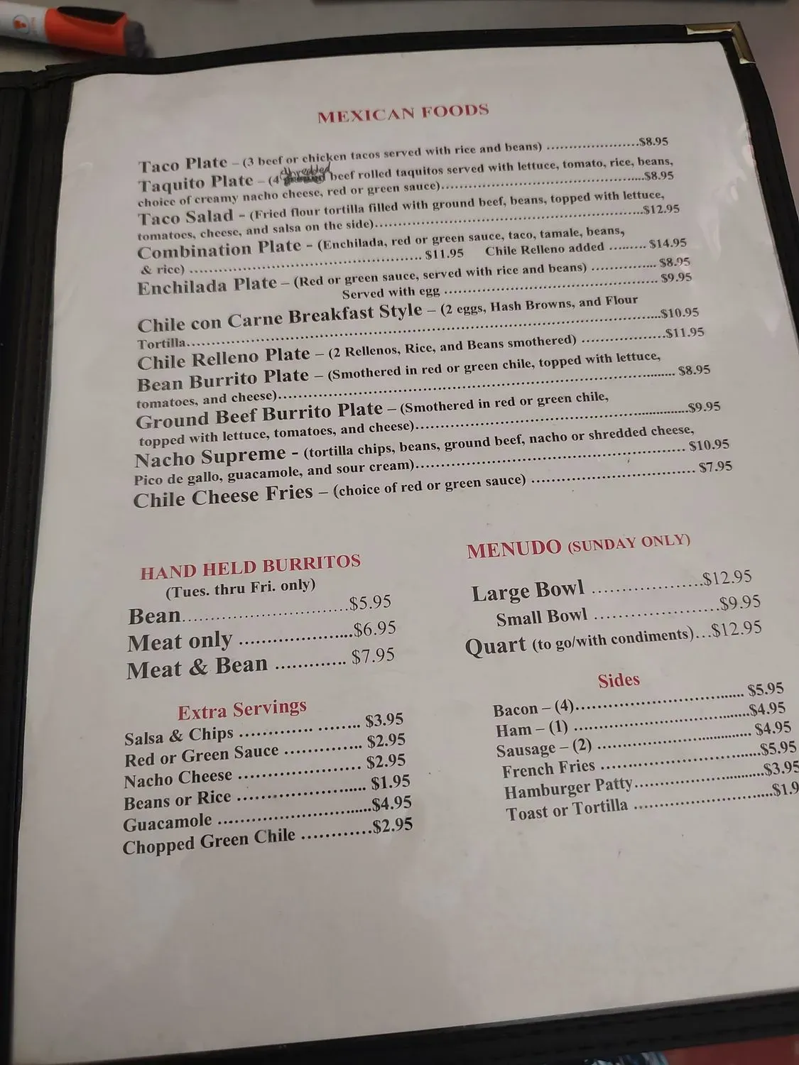 Menu 1