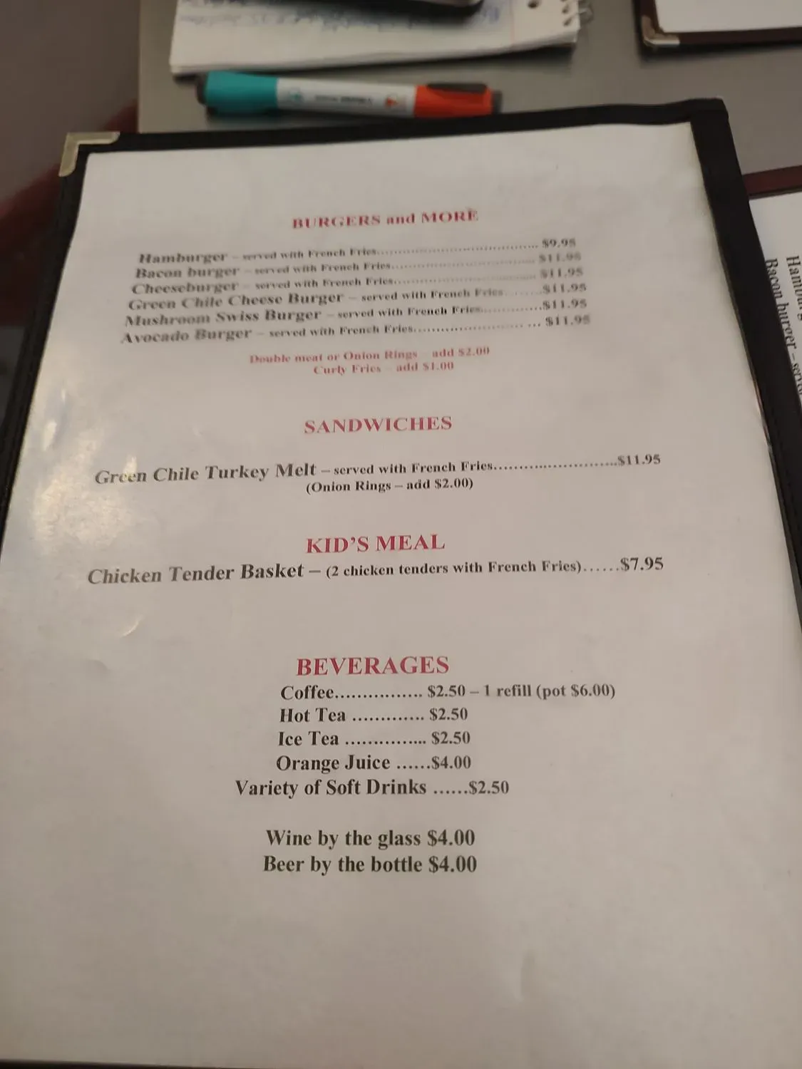 Menu 2