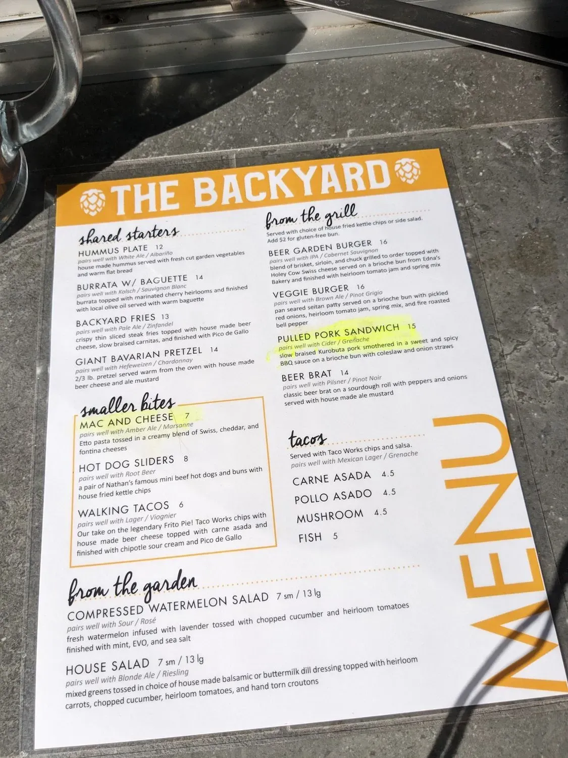 Menu 5